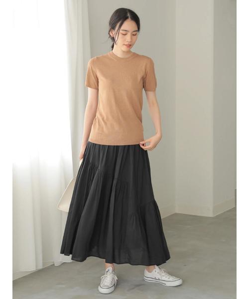 AMERICAN HOLIC（アメリカンホリック）の「アシンメトリー切替ギャザーロングスカート（スカート・レディース・ブラック/パープル/ネイビー/ブラウン/ターコイズブルー/モカ/ストライプ/その他14・FREE）」の19枚目の写真