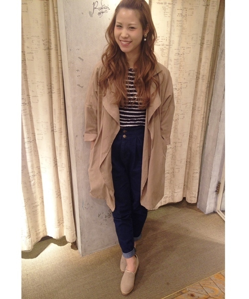 Chico（チコ）の「ニュアンストレンチコート（その他アウター・レディース・キャメル/ネイビー/ベージュ・FREE）」の3枚目の写真