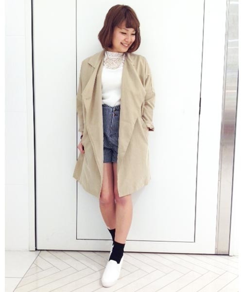 Chico（チコ）の「ニュアンストレンチコート（その他アウター・レディース・キャメル/ネイビー/ベージュ・FREE）」の5枚目の写真