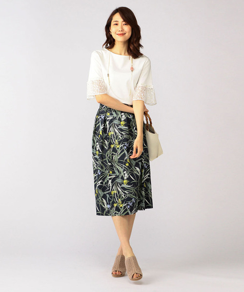 A/C DESIGN BY ALPHA CUBIC（エーシーデザインバイアルファキュービック）の「レース袖ブルオーバー（Tシャツ/カットソー・レディース・オフホワイト/ブラック・M size/L size）」の21枚目の写真