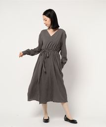 KOBE LETTUCE | リネンタッチカシュクール2Wayガウンマキシワンピース【セットアップOK】(ワンピース)