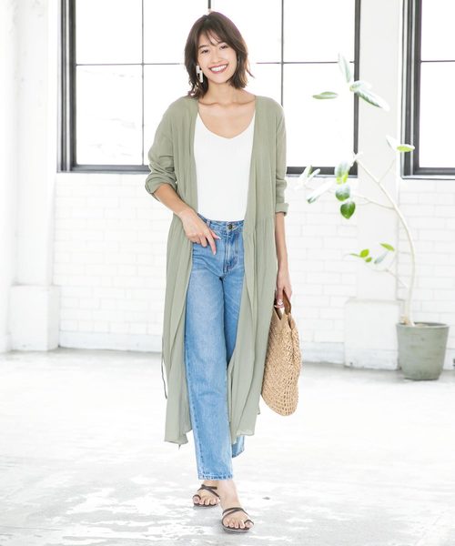 KOBE LETTUCE（コウベレタス）の「リネンタッチカシュクール2Wayガウンマキシワンピース【セットアップOK】（ワンピース・レディース・ブラック/ベージュ/オフホワイト/オレンジ/ライトカーキ/ブラウン/チャコールグレー・FREE）」の19枚目の写真