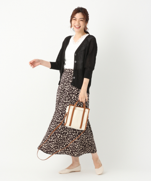 GLOBAL WORK（グローバルワーク）の「洗えるスカシアミカーディガン/843829（カーディガン/ボレロ・レディース・ホワイト/ベージュ/ブラック・LARGE/MEDIUM）」の5枚目の写真