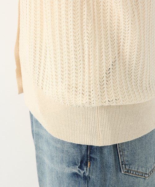 GLOBAL WORK（グローバルワーク）の「洗えるスカシアミカーディガン/843829（カーディガン/ボレロ・レディース・ホワイト/ベージュ/ブラック・LARGE/MEDIUM）」の13枚目の写真