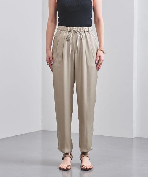 UNITED ARROWS（ユナイテッドアローズ）の「UWSC ドローストリング タックパンツ†（その他パンツ・レディース・ブラック/ナチュラル/ライム・36/34/38）」の4枚目の写真