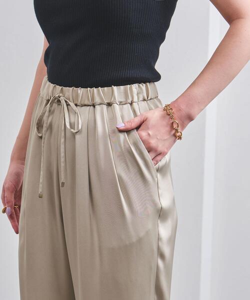 UNITED ARROWS（ユナイテッドアローズ）の「UWSC ドローストリング タックパンツ†（その他パンツ・レディース・ブラック/ナチュラル/ライム・36/34/38）」の9枚目の写真