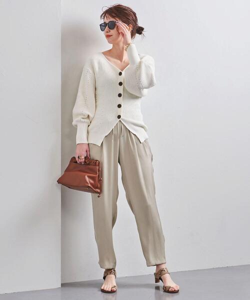 UNITED ARROWS（ユナイテッドアローズ）の「UWSC ドローストリング タックパンツ†（その他パンツ・レディース・ブラック/ナチュラル/ライム・36/34/38）」の13枚目の写真