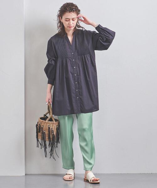 UNITED ARROWS（ユナイテッドアローズ）の「UWSC ドローストリング タックパンツ†（その他パンツ・レディース・ブラック/ナチュラル/ライム・36/34/38）」の15枚目の写真