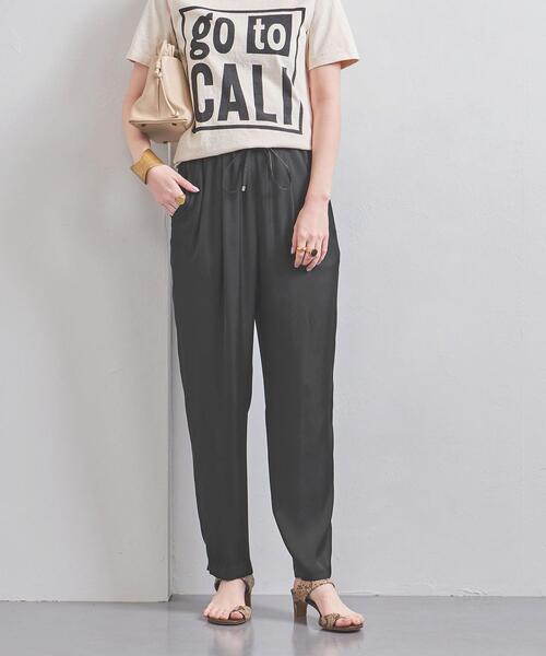 UNITED ARROWS（ユナイテッドアローズ）の「UWSC ドローストリング タックパンツ†（その他パンツ・レディース・ブラック/ナチュラル/ライム・36/34/38）」の14枚目の写真