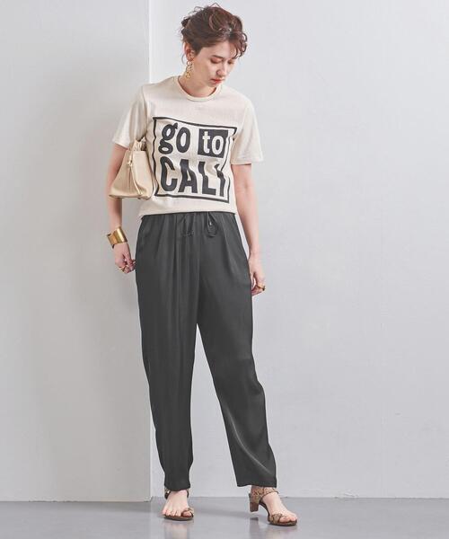 UNITED ARROWS（ユナイテッドアローズ）の「UWSC ドローストリング タックパンツ†（その他パンツ・レディース・ブラック/ナチュラル/ライム・36/34/38）」の16枚目の写真