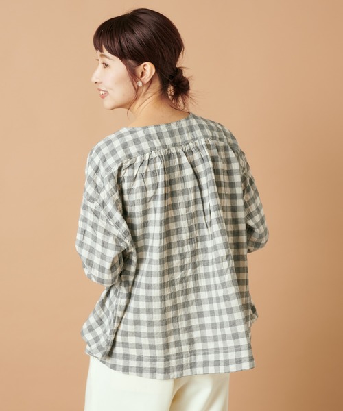 PUAL CE CIN（ピュアルセシン）の「フレアーショート丈ＢＬ（シャツ/ブラウス・レディース・オフホワイト/その他1/その他2/その他3・FREE）」の12枚目の写真