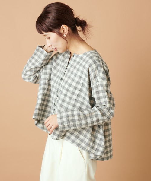 PUAL CE CIN（ピュアルセシン）の「フレアーショート丈ＢＬ（シャツ/ブラウス・レディース・オフホワイト/その他1/その他2/その他3・FREE）」の13枚目の写真