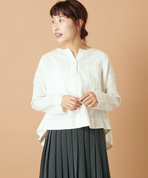 PUAL CE CIN（ピュアルセシン）の「フレアーショート丈ＢＬ（シャツ/ブラウス・レディース・オフホワイト/その他1/その他2/その他3・FREE）」の15枚目の写真