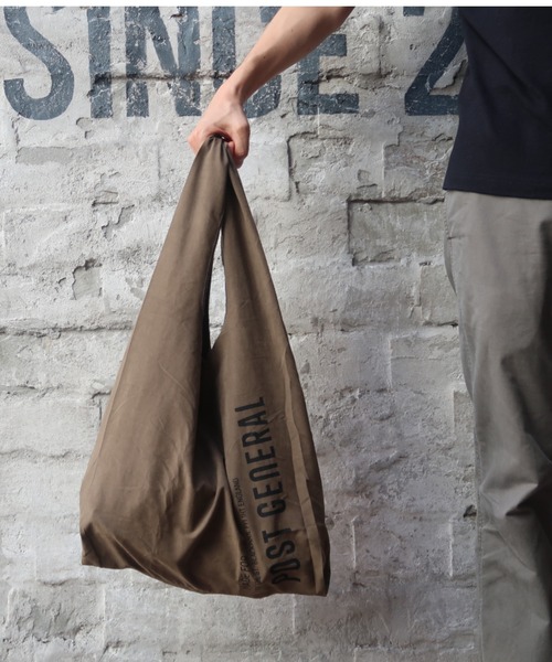 POST GENERAL（ポストジェネラル）の「【POST GENERAL/ポストジェネラル】ショッパーバッグ/#P/G 003（エコバッグ/サブバッグ・メンズ・ホワイト/オリーブ/ブルー/ピンク/サンドベージュ/ブラック・FREE）」の3枚目の写真