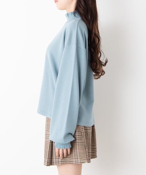 WEGO（ウィゴー）の「WEGO/メロウフリルリブビッグシルエットくまさんスウェット（スウェット・レディース・ベージュ/サックスブルー・FREE）」の17枚目の写真