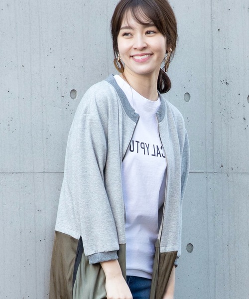 miniyu（ミニュウ）の「La SRIC/カラーブロックジップワンピース（ワンピース・レディース・グレー/オートミール・38）」の17枚目の写真