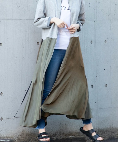 miniyu（ミニュウ）の「La SRIC/カラーブロックジップワンピース（ワンピース・レディース・グレー/オートミール・38）」の18枚目の写真