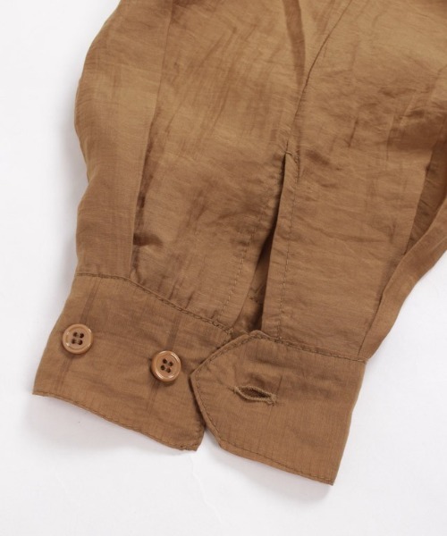 Pierrot（ピエロ）の「ヘンリーネックシアーシャツ（シャツ/ブラウス・レディース・ブラウン系その他/アイボリー/ミント/ベージュ・M）」の22枚目の写真