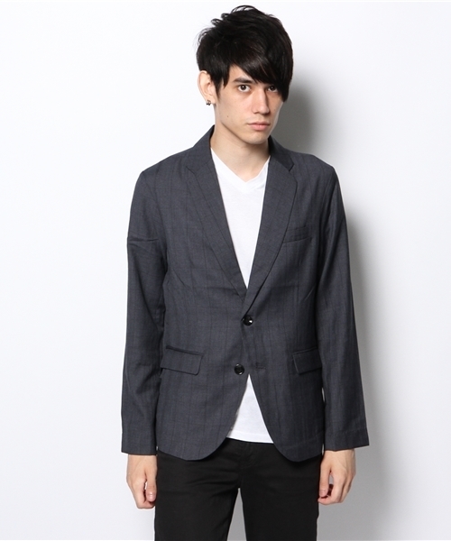 CIAOPANIC TYPY（チャオパニックティピー）の「ウィンドペンテーラージャケット（テーラードジャケット・メンズ・グレー/ネイビー・MEDIUM/LARGE）」の9枚目の写真