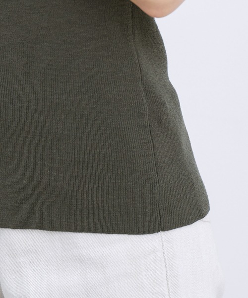 ADAM ET ROPE'（アダムエロペ）の「2WAY釦ニットタンクトップ（タンクトップ・レディース・チャコールグレー/ブラウン・FREE）」の8枚目の写真
