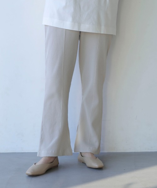 AMERICAN HOLIC（アメリカンホリック）の「ワッフルワイドパンツ ＊（その他パンツ・レディース・ブラック/グレイッシュベージュ/モカ・MEDIUM/LARGE）」の3枚目の写真