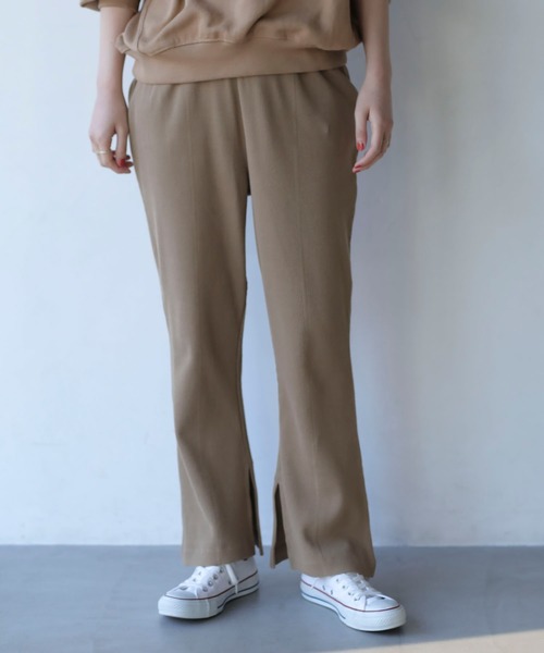 AMERICAN HOLIC（アメリカンホリック）の「ワッフルワイドパンツ ＊（その他パンツ・レディース・ブラック/グレイッシュベージュ/モカ・MEDIUM/LARGE）」の2枚目の写真