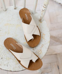 VIVIAN | クロスデザイントングカジュアルコンフォートサンダル　【 トングサンダル 】(サンダル)