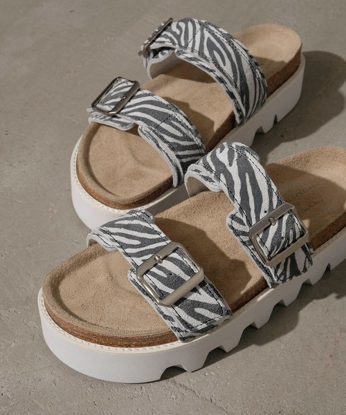 MAISON SPECIAL(メゾンスペシャル)の「《ユニセックスアイテム》【SPECIAL SHOES FACTORY コラボ】東京産ダブルベルトコルクドッキング厚底スポーツサンダル 【MAISON SPECIAL/メゾンスペシャル】(サンダル・メンズ・ブラック/オレンジ/ホワイト/ゼブラ・25.5/24.5/26.5/27.5/23.5)」の5枚目の写真