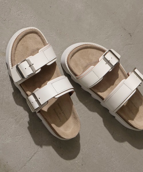 MAISON SPECIAL(メゾンスペシャル)の「《ユニセックスアイテム》【SPECIAL SHOES FACTORY コラボ】東京産ダブルベルトコルクドッキング厚底スポーツサンダル 【MAISON SPECIAL/メゾンスペシャル】(サンダル・メンズ・ブラック/オレンジ/ホワイト/ゼブラ・25.5/24.5/26.5/27.5/23.5)」の6枚目の写真