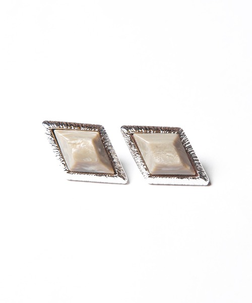 Ayler(アイラー)の「Ayler アイラー / Piace ストーンカットピアス(ピアス(両耳用)・レディース・グレー/ブラウン/エメラルド・FREE)」の4枚目の写真