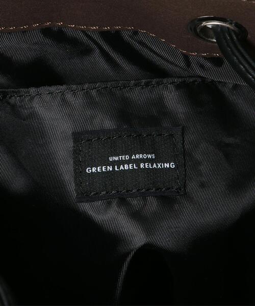 green label relaxing（グリーンレーベルリラクシング）の「CM GLR スエード タッチ 2way 巾着 バッグ（ショルダーバッグ・メンズ・ブラック/ダークブラウン・FREE）」の3枚目の写真