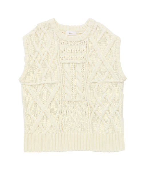 ミックスケーブルニットベスト（ベスト）｜select MOCA（セレクトモカ
