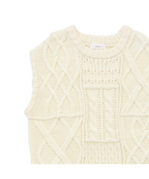 ミックスケーブルニットベスト（ベスト）｜select MOCA（セレクトモカ