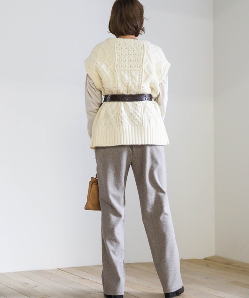 ミックスケーブルニットベスト（ベスト）｜select MOCA（セレクトモカ