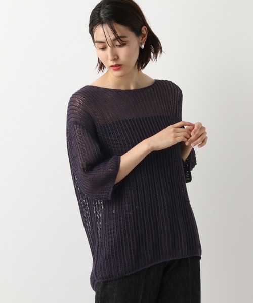 LEPSIM(レプシィム)の「7Gリラックスザックリプルオーバー 893099(ニット/セーター・レディース・ブラック/モカ/パープル・FREE)」の3枚目の写真