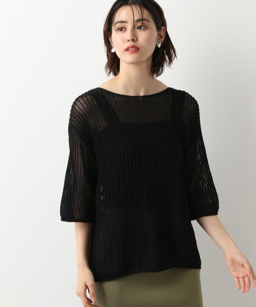 LEPSIM(レプシィム)の「7Gリラックスザックリプルオーバー 893099(ニット/セーター・レディース・ブラック/モカ/パープル・FREE)」の1枚目の写真