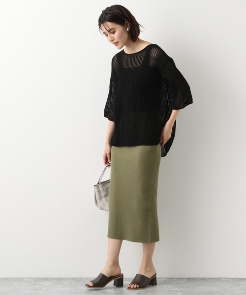 LEPSIM(レプシィム)の「7Gリラックスザックリプルオーバー 893099(ニット/セーター・レディース・ブラック/モカ/パープル・FREE)」の4枚目の写真