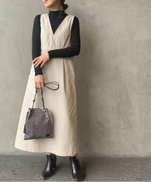 JF Ready Made | [Jf Ready Made/ジェイエフレディメイド] Ｖネックジャンパースカート/ロング丈（ジャンスカ）(スカート)