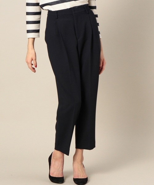 BEAUTY&YOUTH UNITED ARROWS（ビューティーアンドユースユナイテッドアローズ）の「BYTF ダブルクロス タックテーパードパンツ◆（その他パンツ・レディース・ライトピンク/ネイビー/ダークグレー・SMALL/MEDIUM）」の3枚目の写真