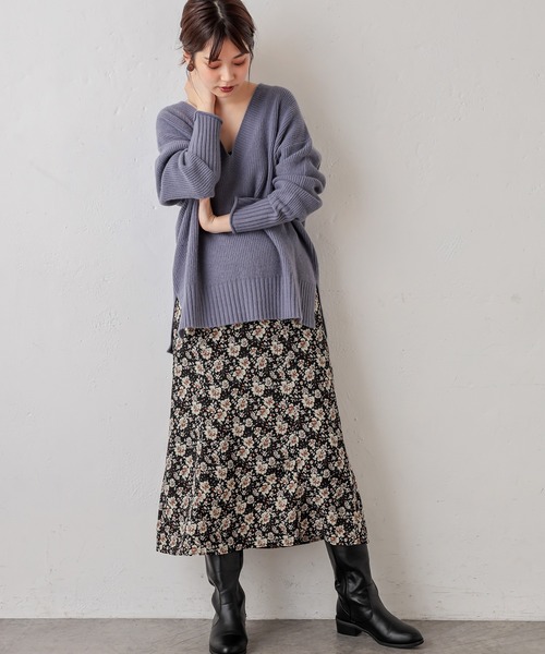 natural couture（ナチュラルクチュール）の「深V畦袖口カールニット（ニット/セーター・レディース・ベージュ/カーキ/ブルー/グリーン/アイボリー・FREE）」の20枚目の写真