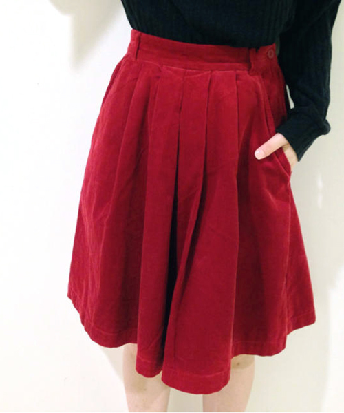 Kastane（カスタネ）の「【Kastane】ハーフ丈タックキュロット（その他パンツ・レディース・ネイビー/レッド/ダークブラウン/インディゴブルー・FREE）」の4枚目の写真