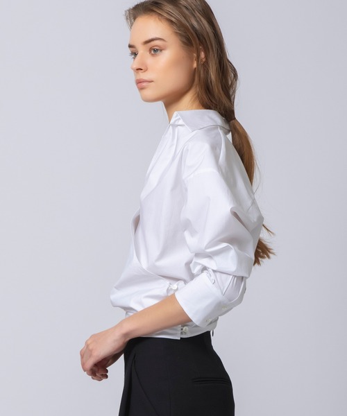 COLUMN エストネーション　タグ付　シェイプブラウス　オフホワイト　38 4