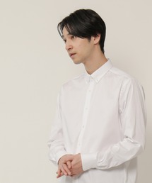KASHIYAMA | ボタンダウンロングスリーブ　サテンストレッチ　カジュアルテイルシャツ(シャツ/ブラウス)