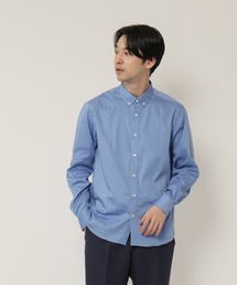 KASHIYAMA | ボタンダウンロングスリーブ　サテンストレッチ　カジュアルテイルシャツ(シャツ/ブラウス)