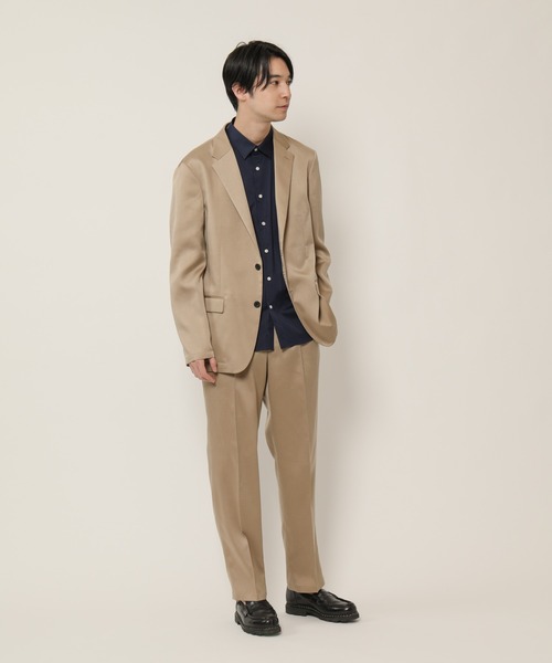 KASHIYAMA(カシヤマ)の「TECH-CHINO ストレッチ2Bジャケット(テーラードジャケット・メンズ・ブラウン/ベージュ・マルチサイズ)」の9枚目の写真