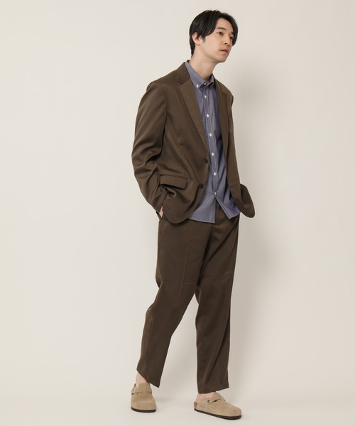 KASHIYAMA(カシヤマ)の「TECH-CHINO ストレッチ2Bジャケット(テーラードジャケット・メンズ・ブラウン/ベージュ・マルチサイズ)」の10枚目の写真