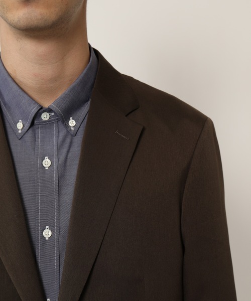 KASHIYAMA(カシヤマ)の「TECH-CHINO ストレッチ2Bジャケット(テーラードジャケット・メンズ・ブラウン/ベージュ・マルチサイズ)」の8枚目の写真