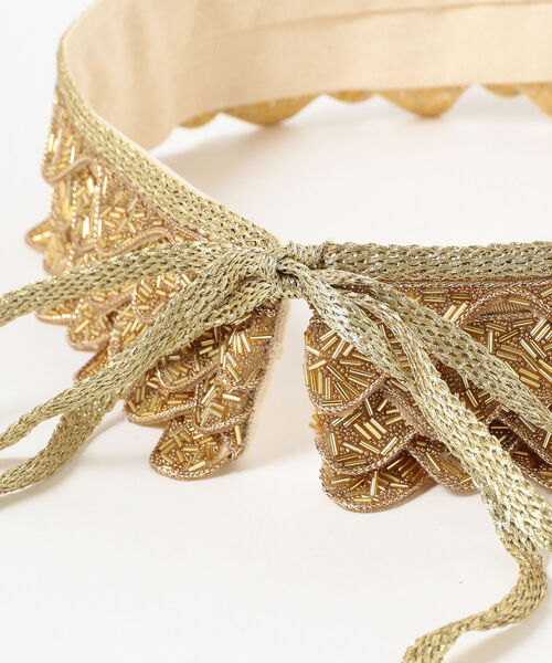 Ray BEAMS（レイビームス）の「DIR 69 × Ray BEAMS / 別注 Scallop ベルト（ベルト・レディース・ブラック/ゴールド・ONE SIZE）」の3枚目の写真