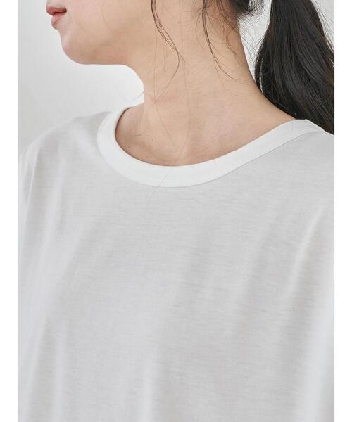 earth music&ecology（アースミュージックアンドエコロジー）の「ラウンドヘムカットチュニック ＊（Tシャツ/カットソー・レディース・オフホワイト・FREE）」の7枚目の写真