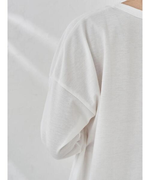 earth music&ecology（アースミュージックアンドエコロジー）の「ラウンドヘムカットチュニック ＊（Tシャツ/カットソー・レディース・オフホワイト・FREE）」の8枚目の写真